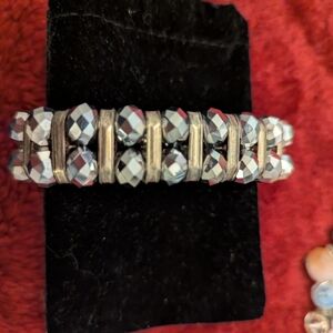 Elegant Silver Beaded Bracelet